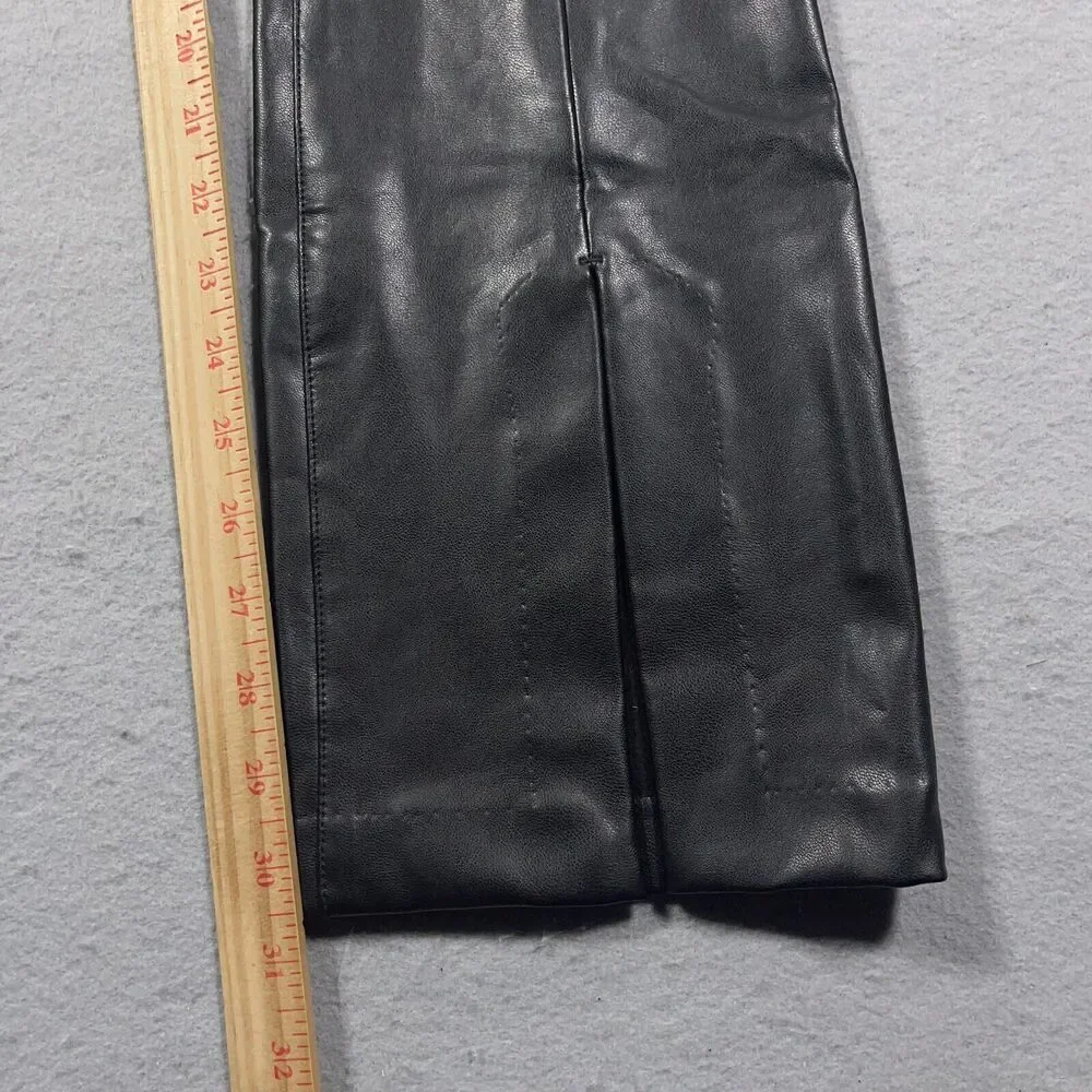 Abercrombie‎ & Fitch Curve Love Flare Skinny High Rise Vegan Leather Pants 29/8